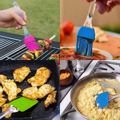 Baking Spatula Brush Set & Measuring Spoons Set