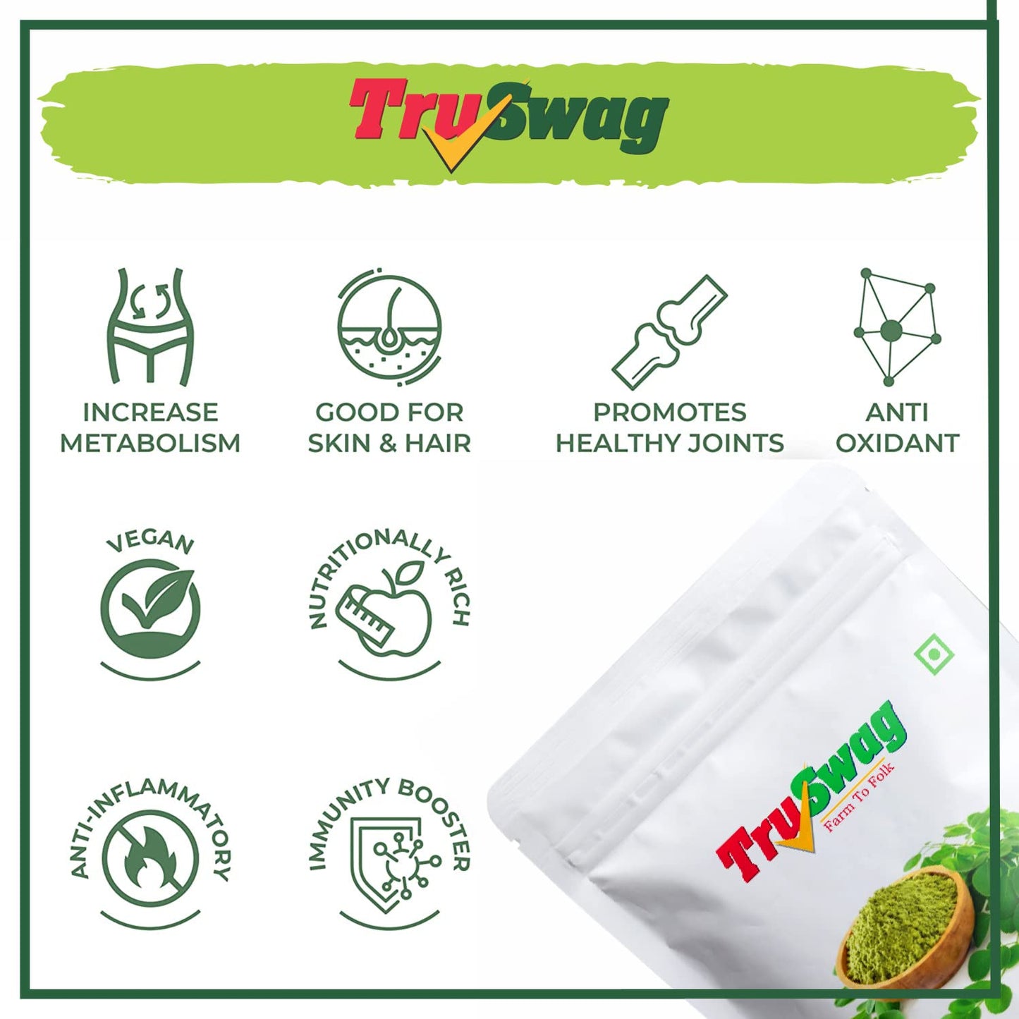 TruSwag Organic Moringa Powder