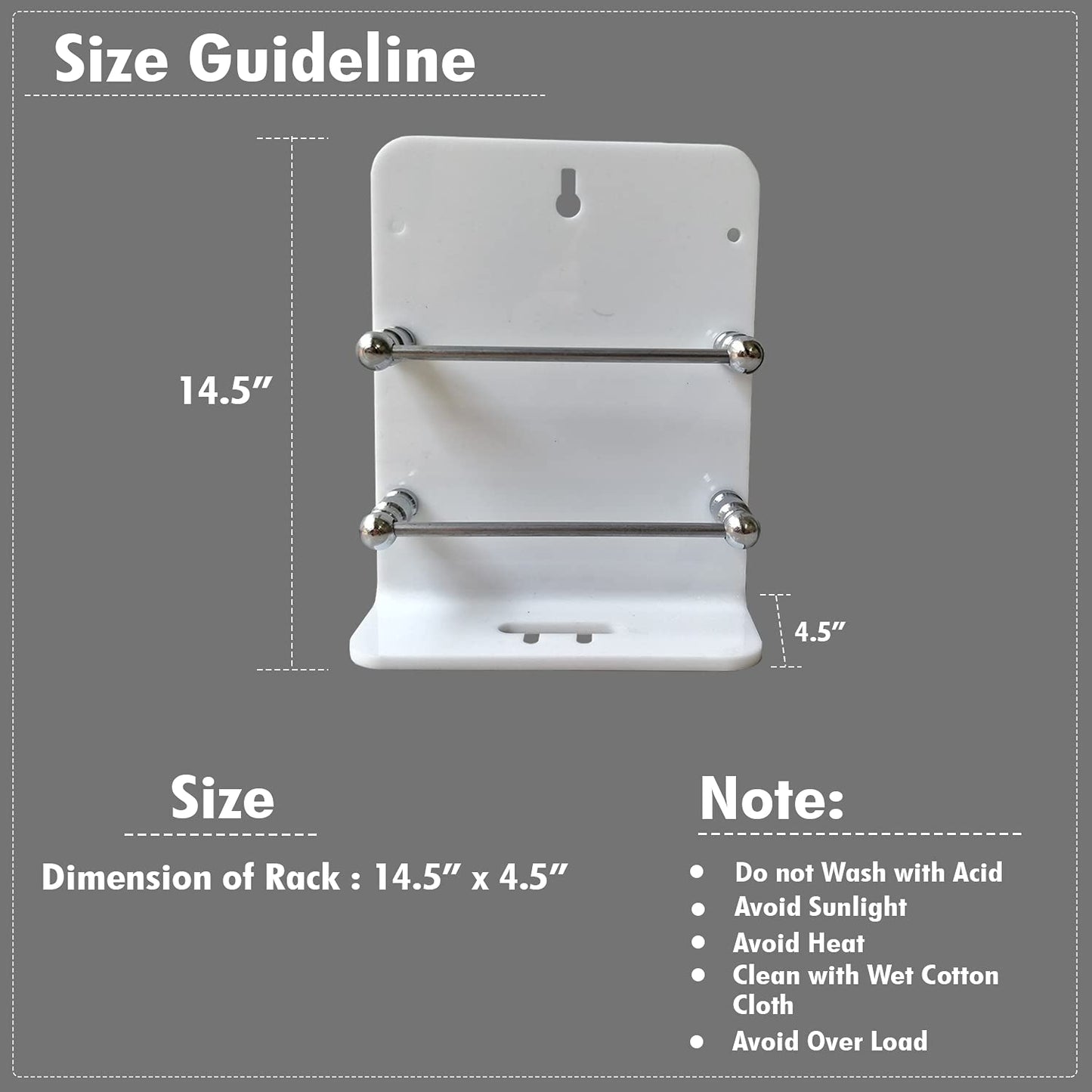 Acrylic Wall Mounted Mobile Stand with Data Cable Receiving Hole