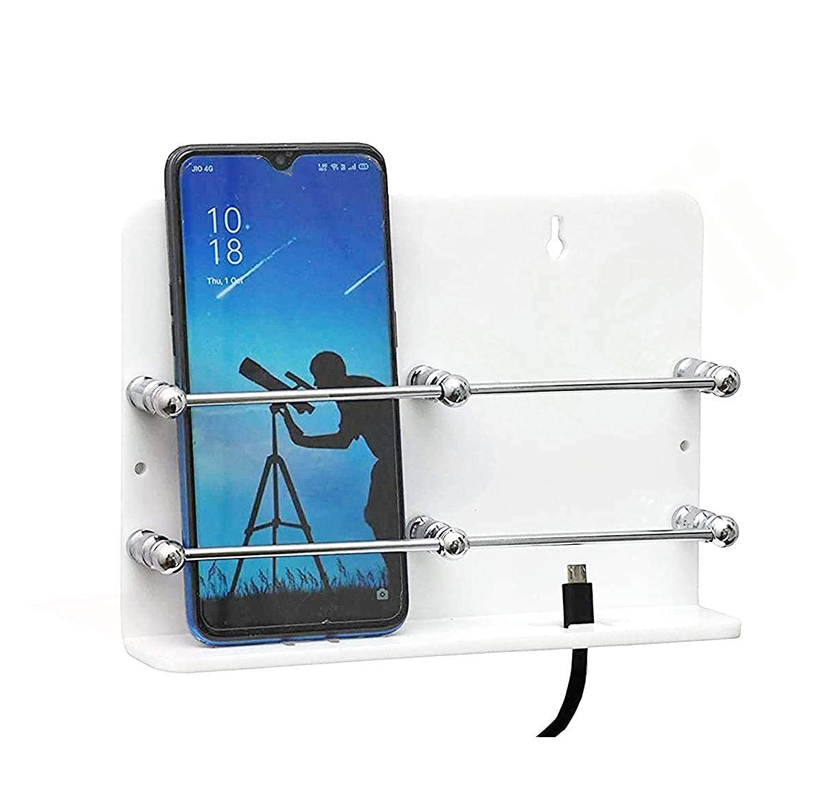 Acrylic Wall Mounted Double Mobile Stand