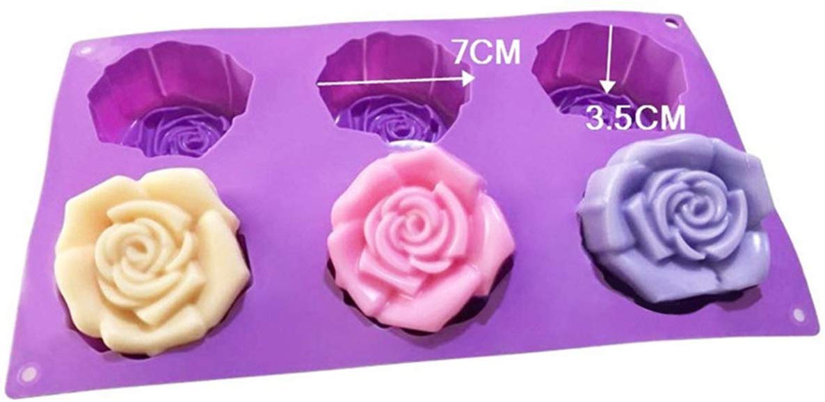 6-Cavity Silicone Flower Shape Cake Molds