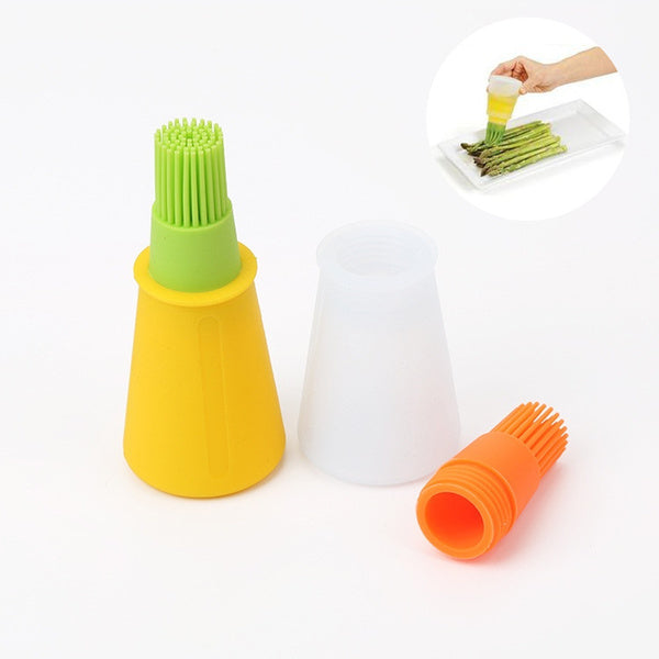 Silicone Oil Bottle With Brush Pack of 2