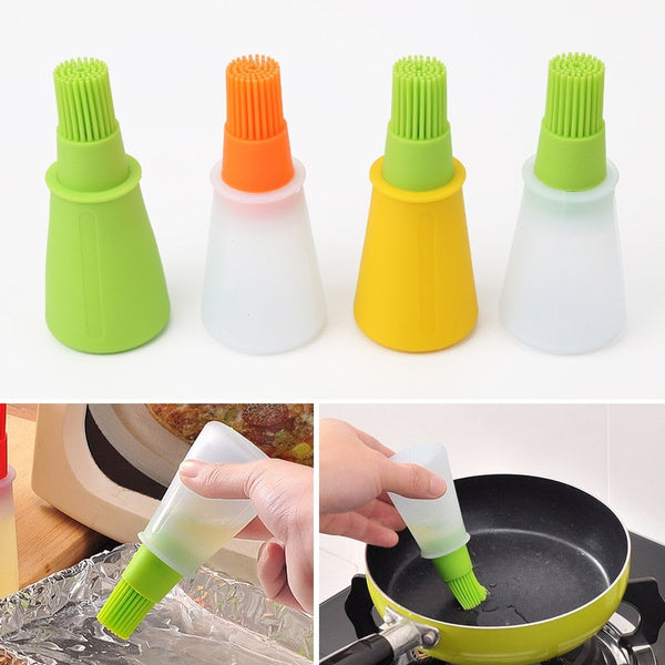 Silicone Oil Bottle With Brush Pack of 2