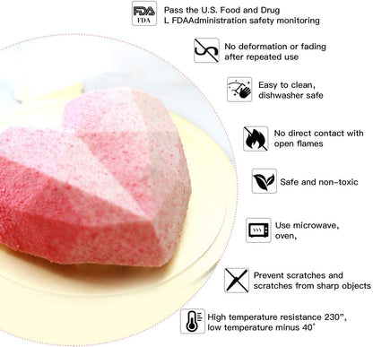 Diamond Heart Shaped Silicone Mold