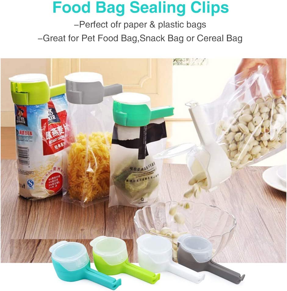 Food Storage Sealing Clips with Pour Spouts (4 Pcs.)