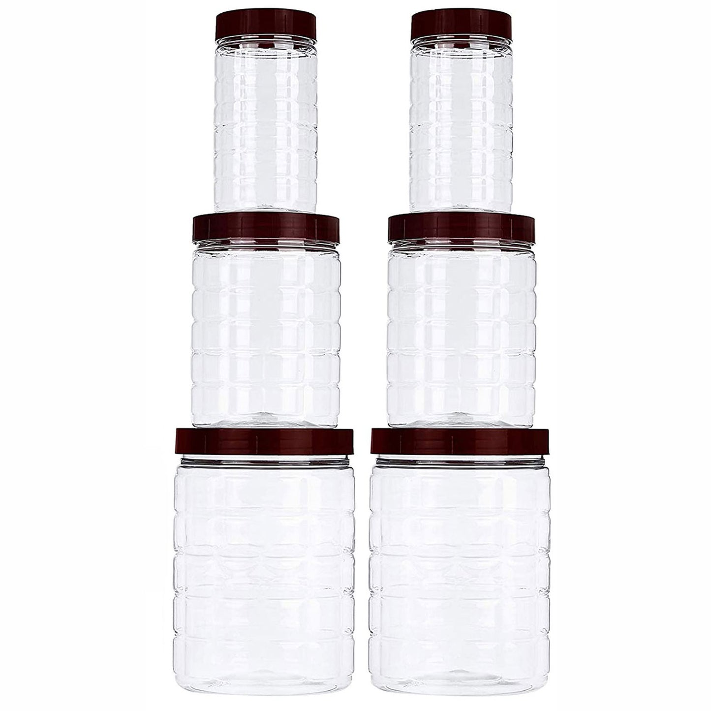 Plastic Jar Container Set of 6
