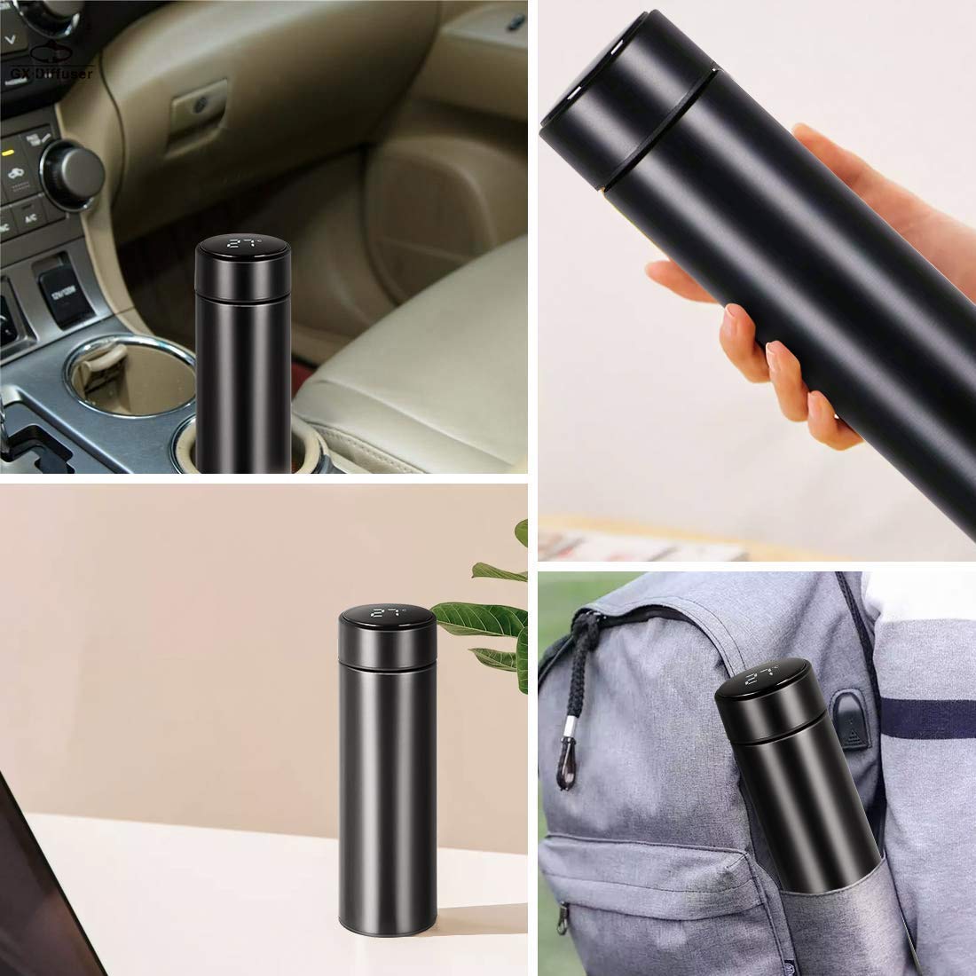 Smart Water Bottle with LED Temperature Display 500ml