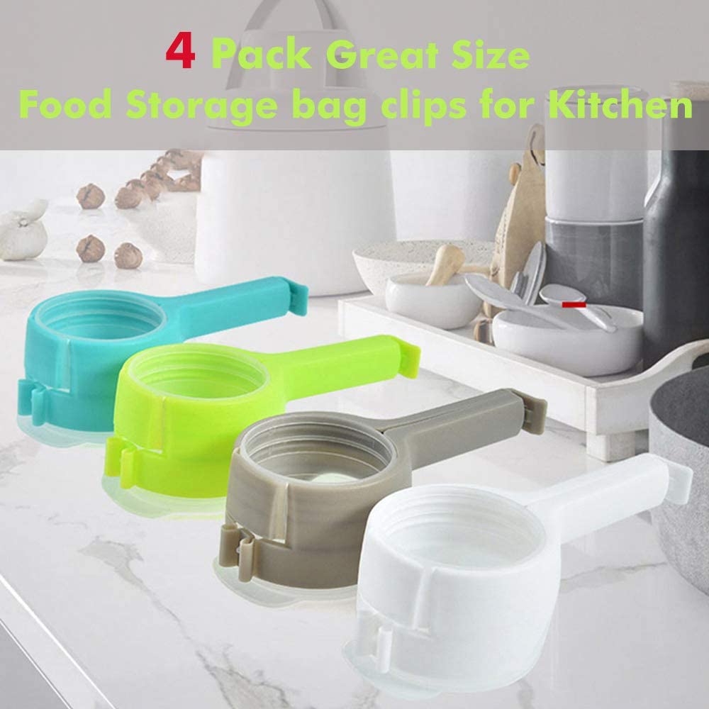 Food Storage Sealing Clips with Pour Spouts (4 Pcs.)