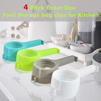 Food Storage Sealing Clips with Pour Spouts (4 Pcs.)