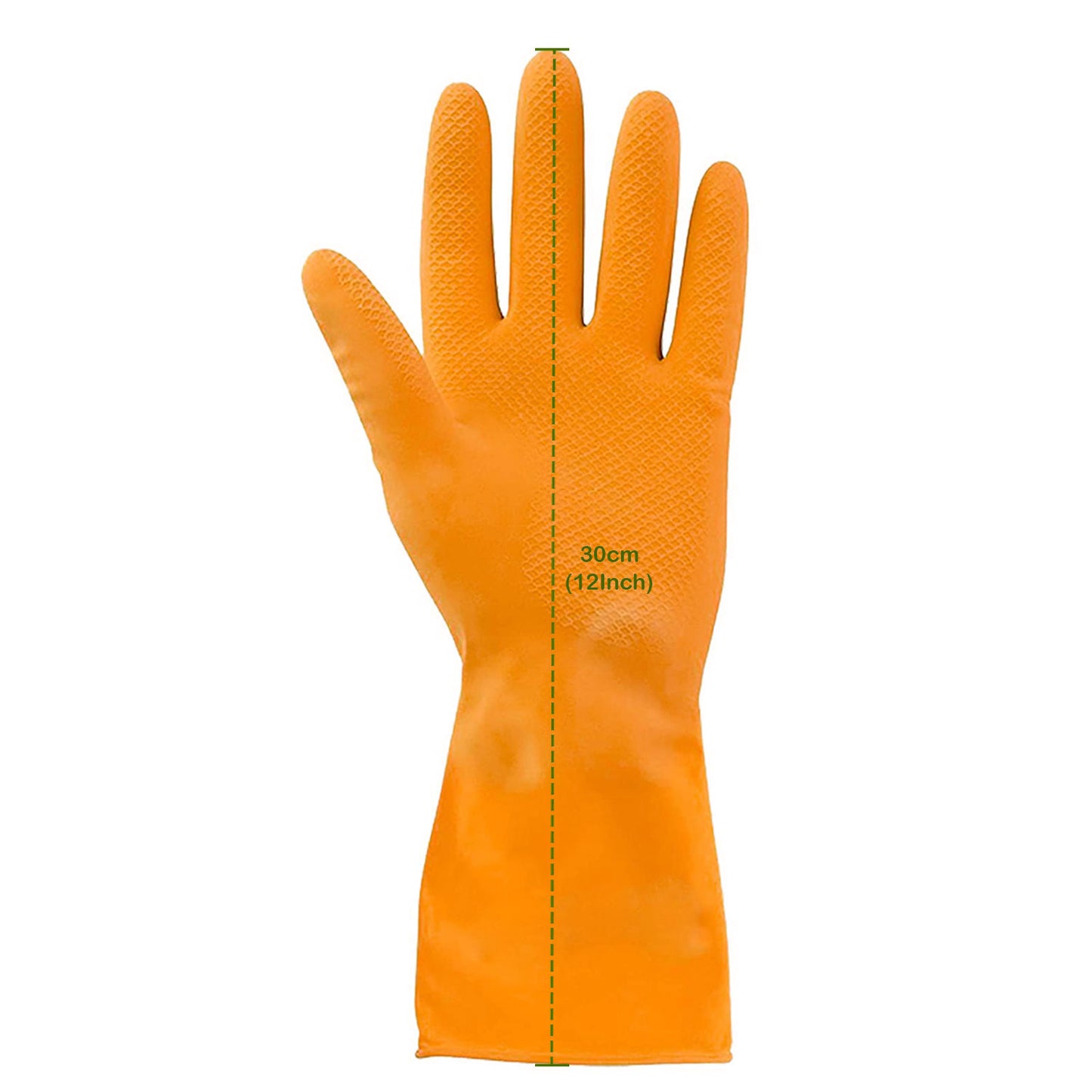 Reusable Rubber Orange Hand Gloves