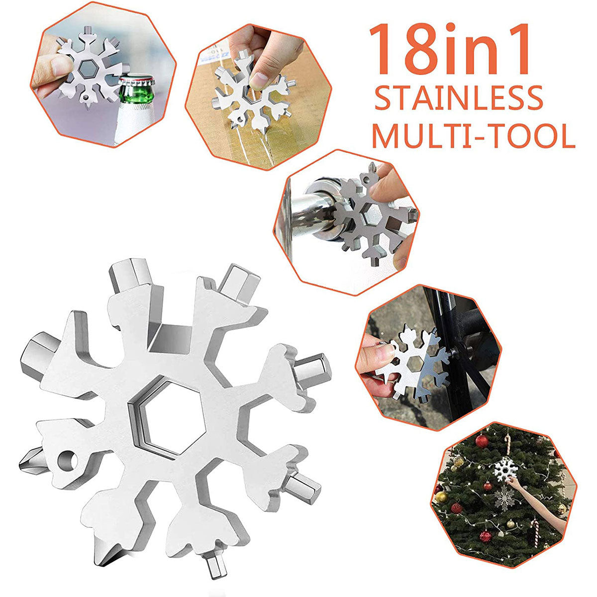 18 in 1 Snowflake Multi Tool Portable Screwdriver