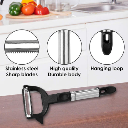 Kitchen 2 in 1 Vegetable Straight Peeler