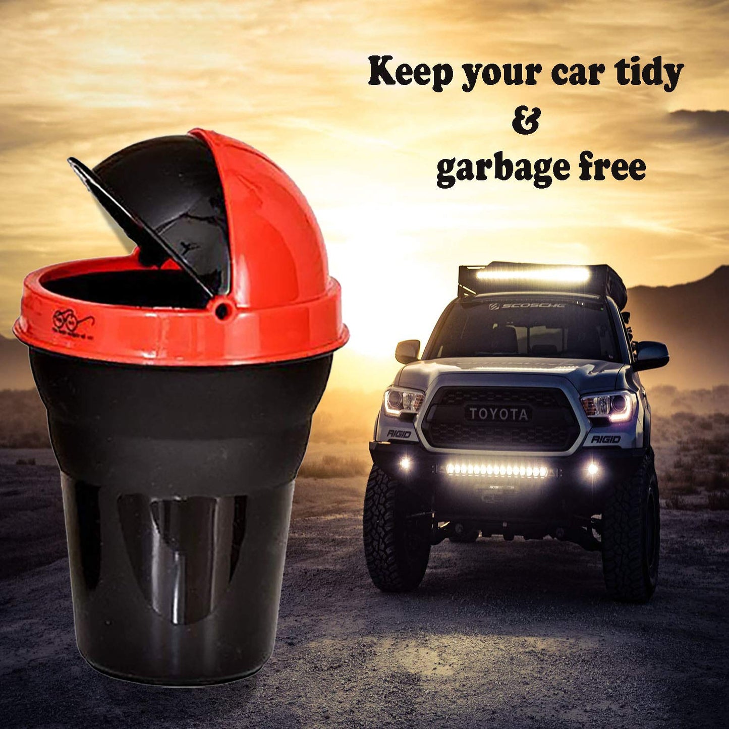 Car Garbage Can with Lid