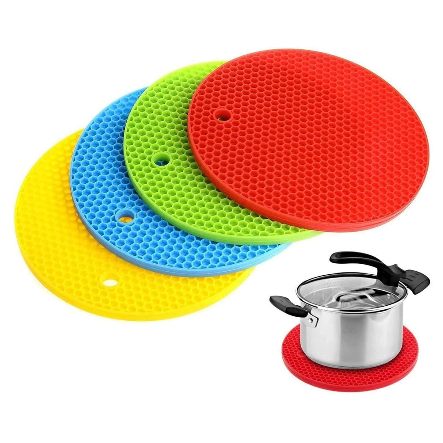 4 Piece Silicone Trivet Mat - TruVeli