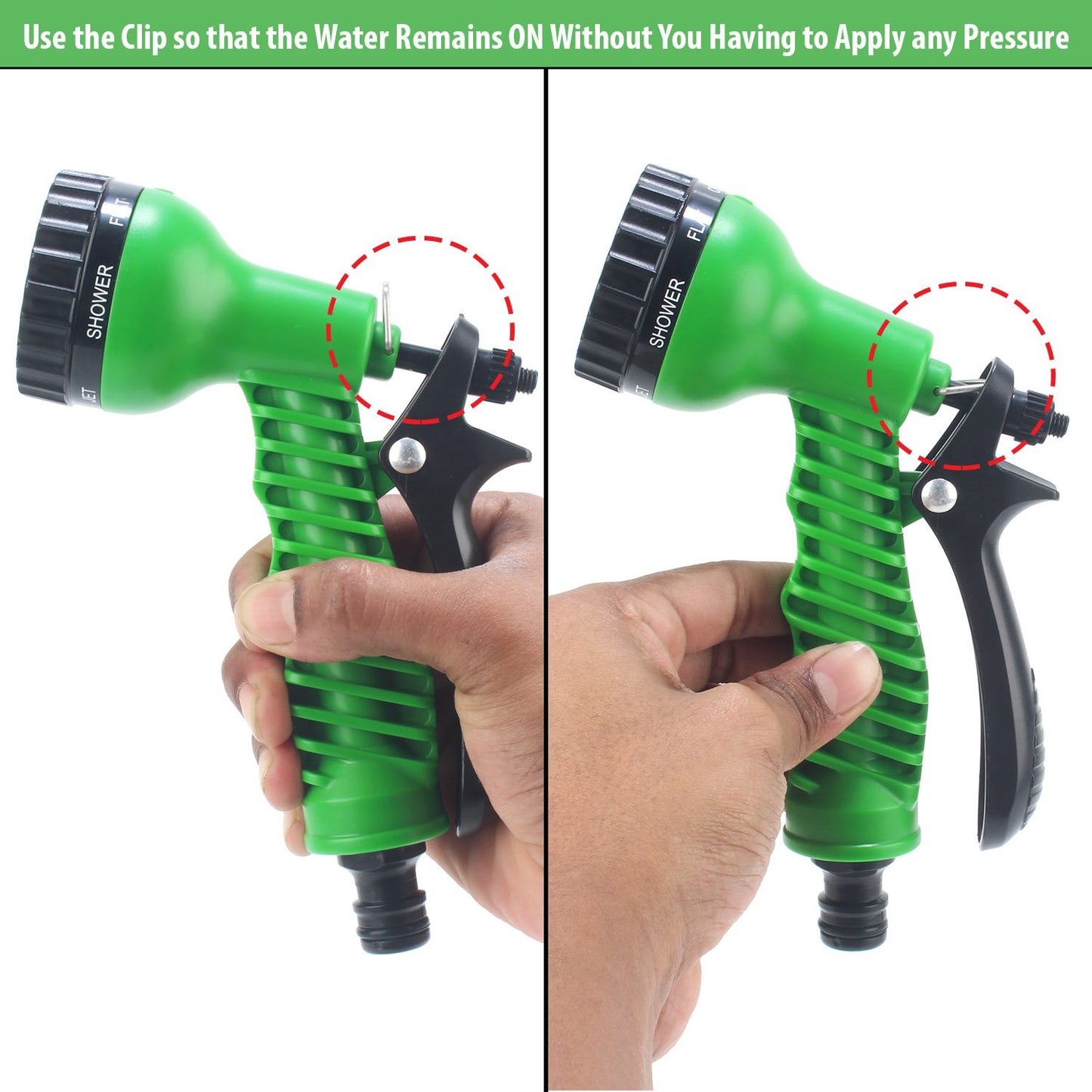 Garden Hose Nozzle Water Spray Gun 7 Pattern