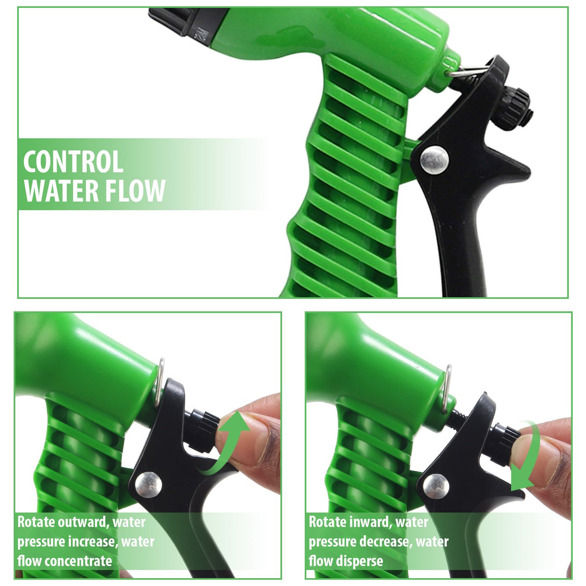 Garden Hose Nozzle Water Spray Gun 7 Pattern