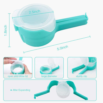 Food Storage Sealing Clips with Pour Spouts (4 Pcs.)