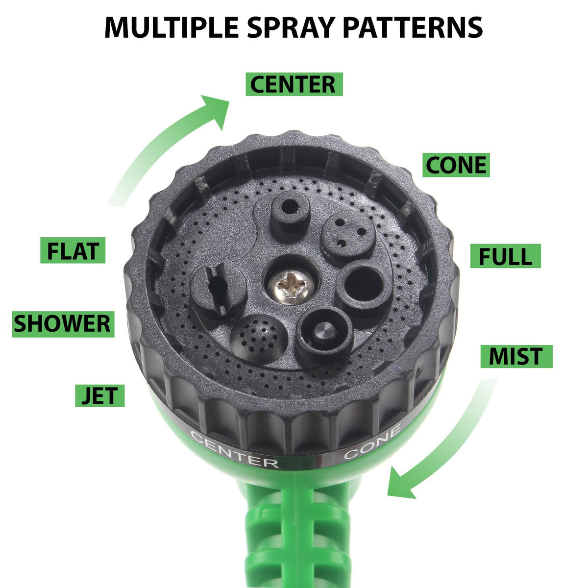 Garden Hose Nozzle Water Spray Gun 7 Pattern