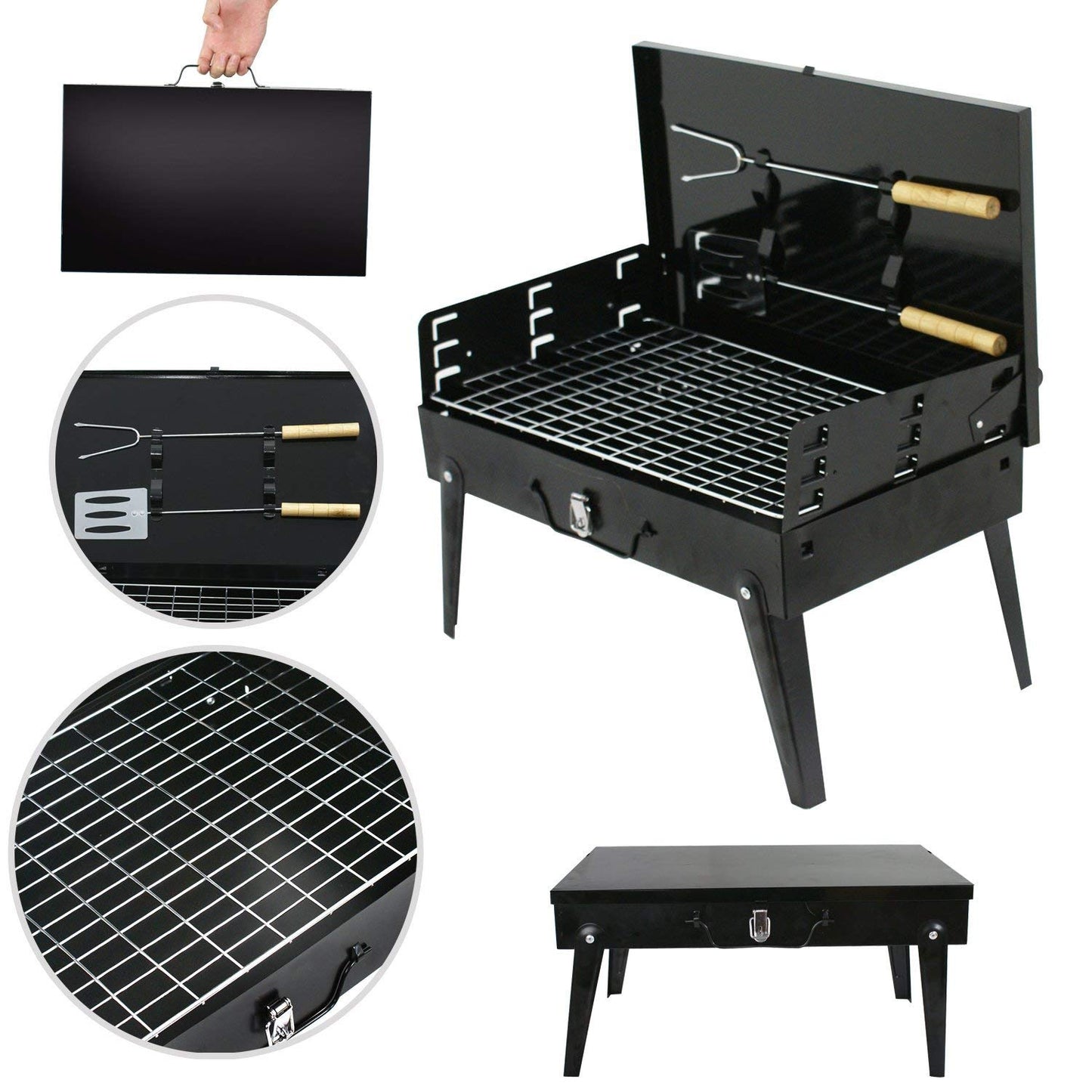 Portable Barbecue Grill Charcoal (Briefcase Style )