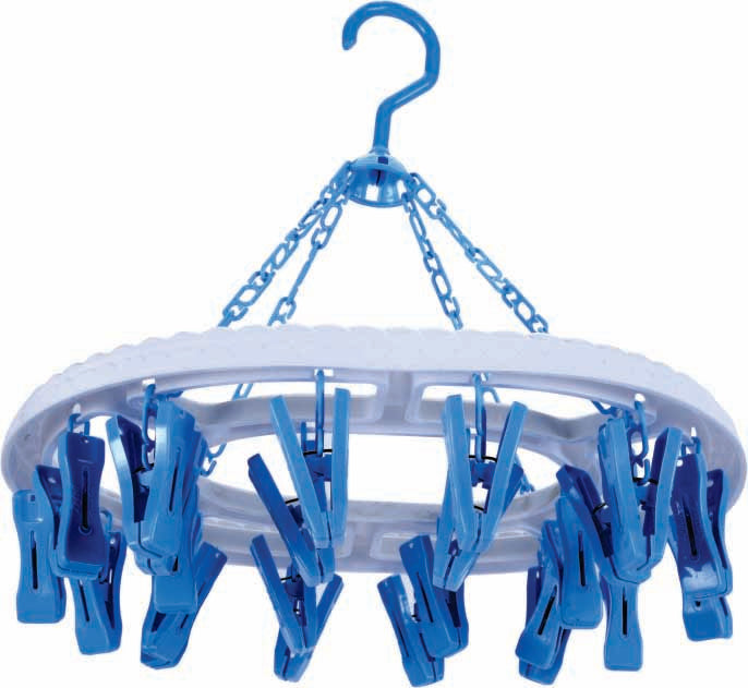 Clothes Drying Hanger with 24 Clips