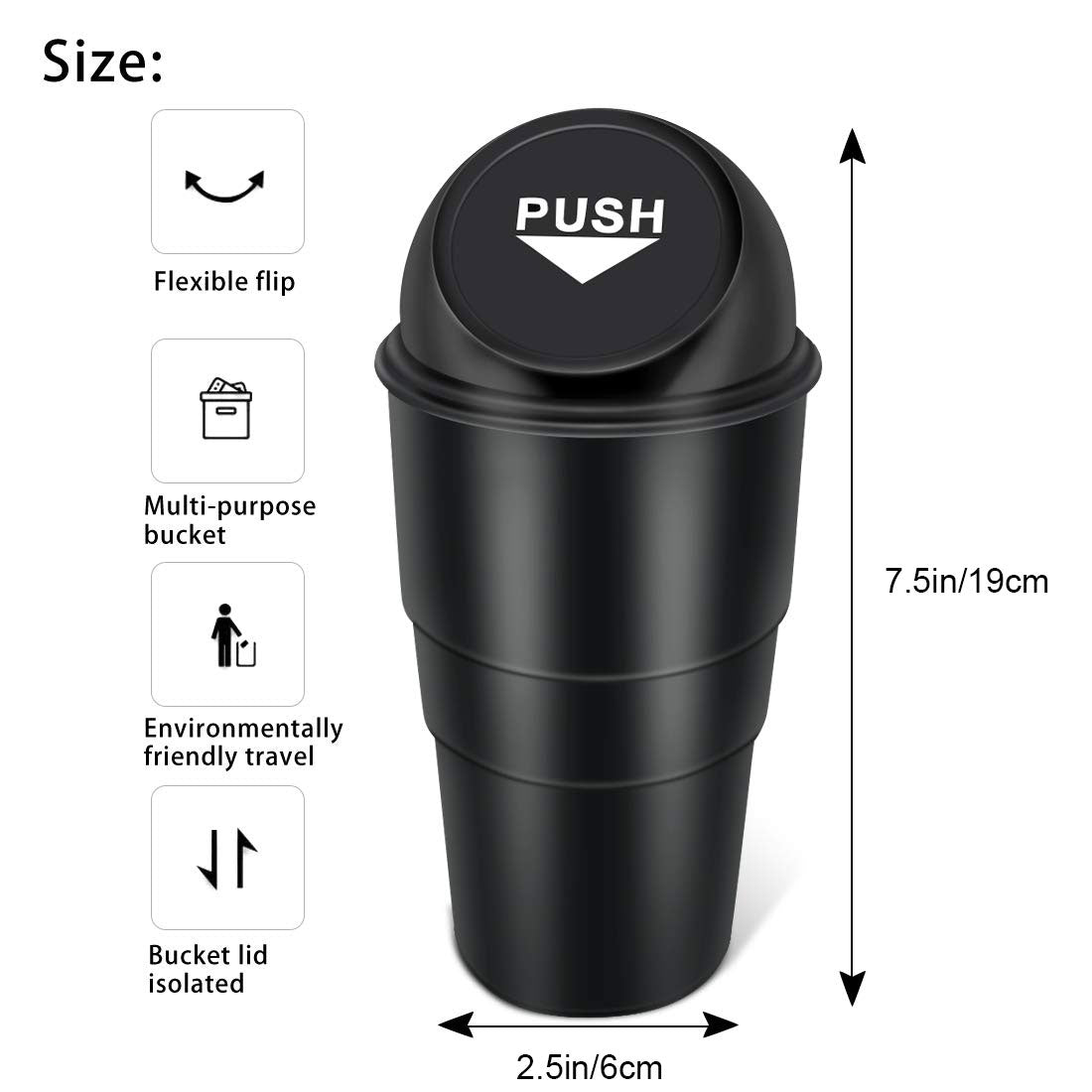 Car Dustbin with Lid